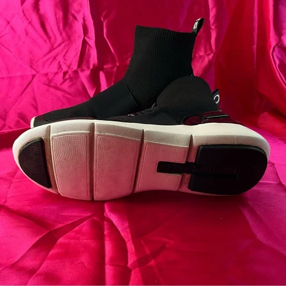 Michael Kors Black hi top ,and White sneakers 7.5 - Picture 6 of 11